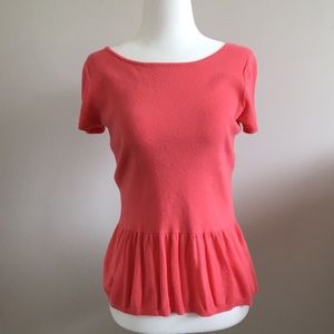 🌟 3 for $20 LOFT coral peplum